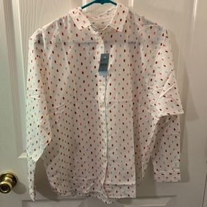 LOFT, XS petite oversized shirt